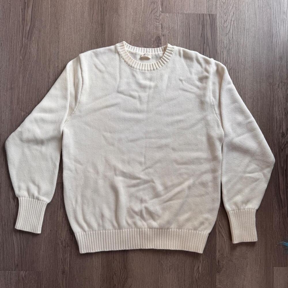John Galt Brandy Melville Cream Crewneck Sweater
